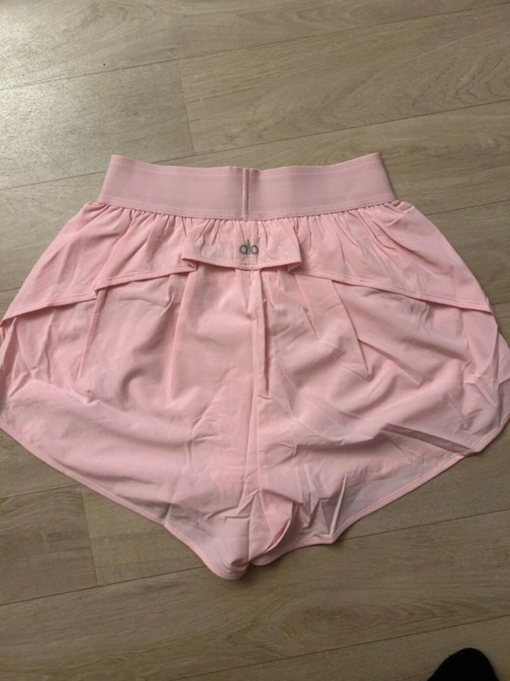 Alo Yoga Rose Tank Top & Running Shorts Set in Light Pink, Size XS - Picture 4 of 4